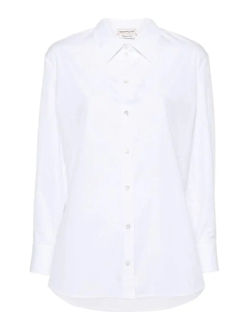 Camicia camicia in cotone Bianco