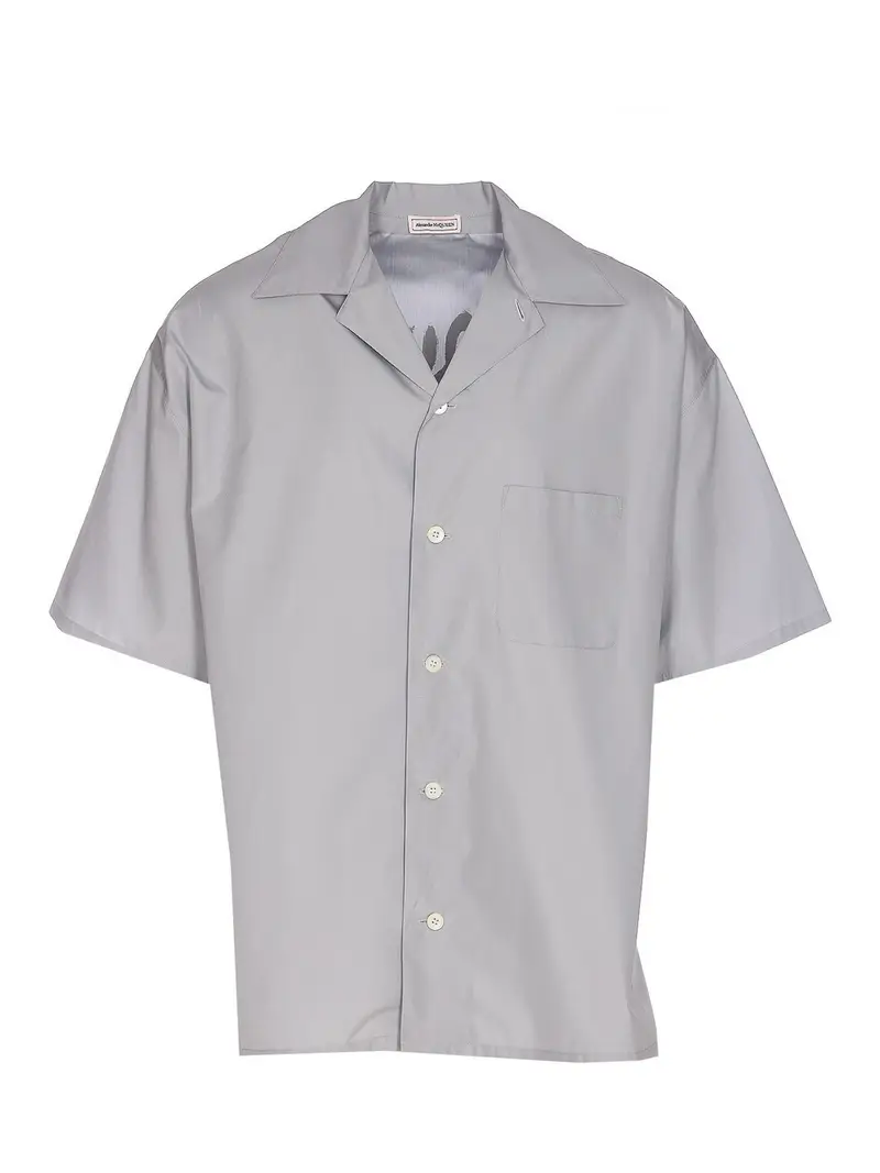 Camicia con logo graffiti Grigio