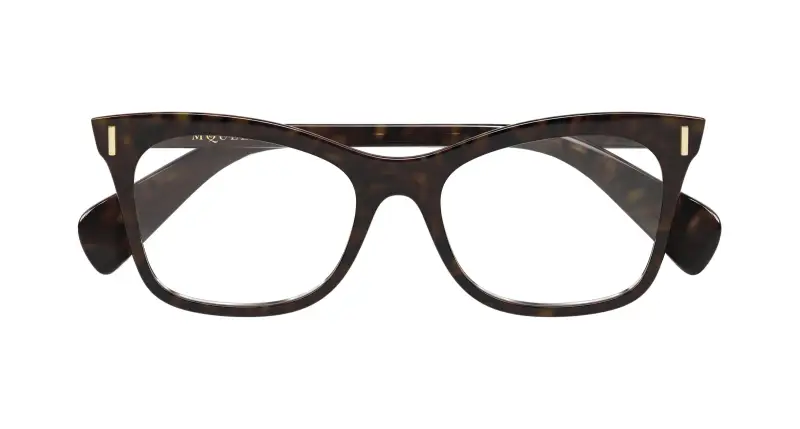 Donna Alexander McQueen AM0552O 002 Montature da vista Acetato Havana Trasparente Cat Eye miniatura 2