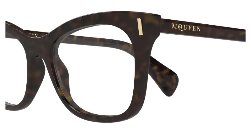 Donna Alexander McQueen AM0552O 002 Montature da vista Acetato Havana Trasparente Cat Eye miniatura 3