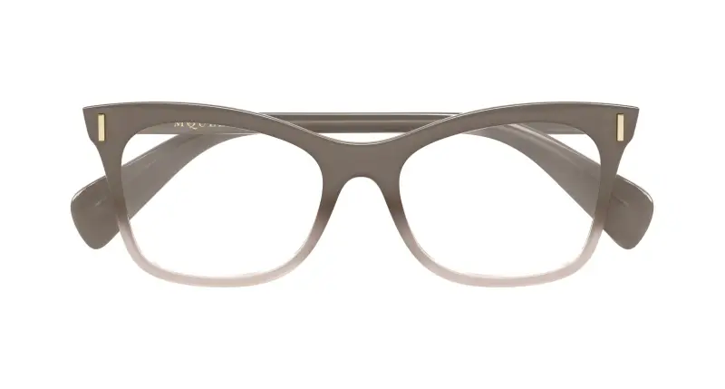 Donna Alexander McQueen AM0552O 004 Montature da vista Acetato Marrone Trasparente Cat Eye miniatura 2