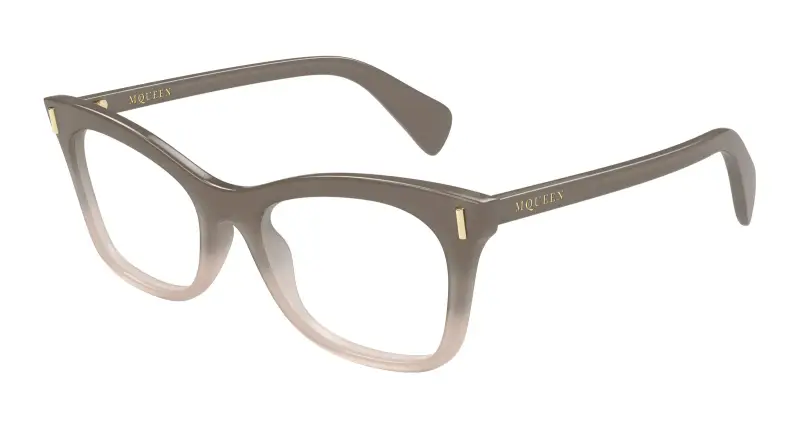 Donna Alexander McQueen AM0552O 004 Montature da vista Acetato Marrone Trasparente Cat Eye