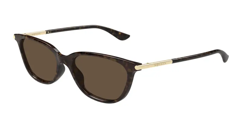 Donna Alexander McQueen AM0553S 002 Occhiali da sole Acetato Havana Marrone Cat Eye