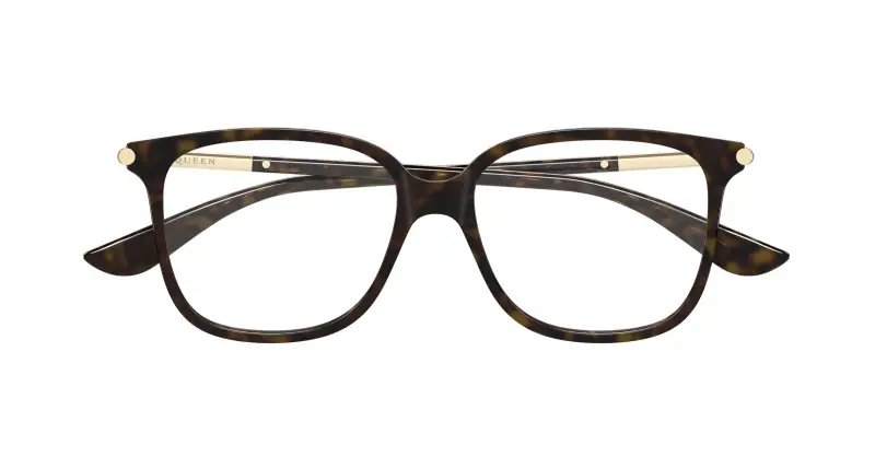Donna Alexander McQueen AM0554O 006 Montature da vista Acetato Havana Trasparente Cat Eye miniatura 2