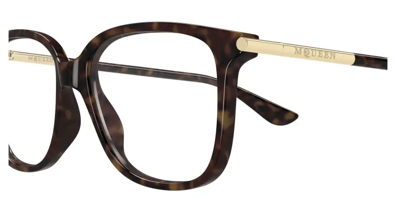 Donna Alexander McQueen AM0554O 006 Montature da vista Acetato Havana Trasparente Cat Eye miniatura 3