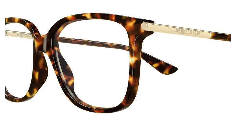 Donna Alexander McQueen AM0554O 007 Montature da vista Acetato Havana Trasparente Cat Eye miniatura 3