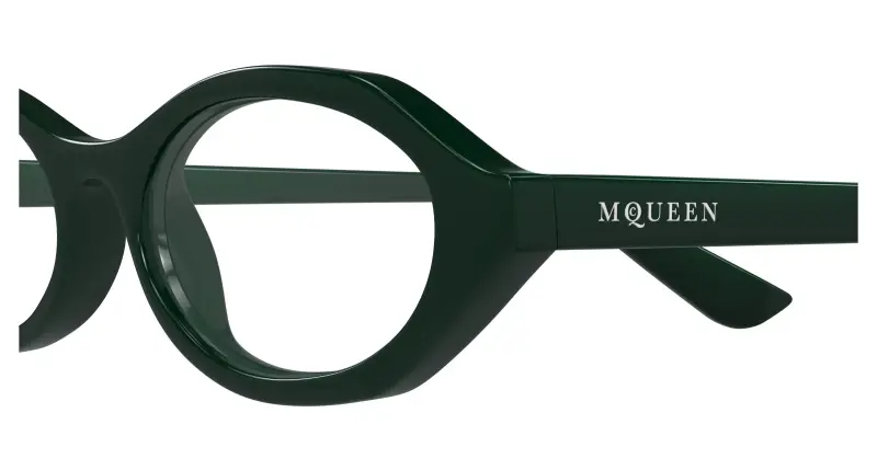 Donna Alexander McQueen AM0559O 004 Montature da vista Acetato Verde Trasparente Rotonda miniatura 3