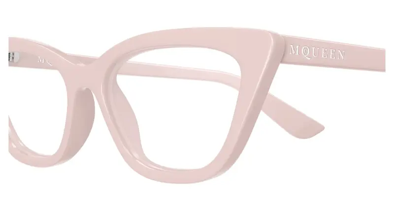 Donna Alexander McQueen AM0560O 004 Montature da vista Acetato Rosa Trasparente Cat Eye miniatura 3