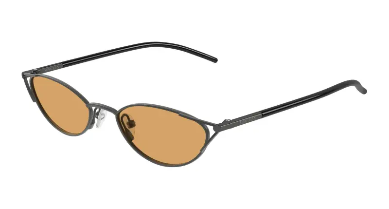 Donna Alexander McQueen AM0563S 004 Occhiali da sole Metallo Rutenio Arancione Cat Eye