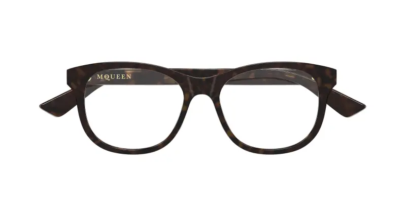 Donna Alexander McQueen AM0568O 008 Montature da vista Acetato Havana Trasparente Cat Eye miniatura 2
