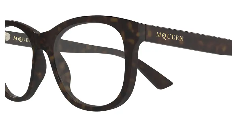 Donna Alexander McQueen AM0568O 008 Montature da vista Acetato Havana Trasparente Cat Eye miniatura 3