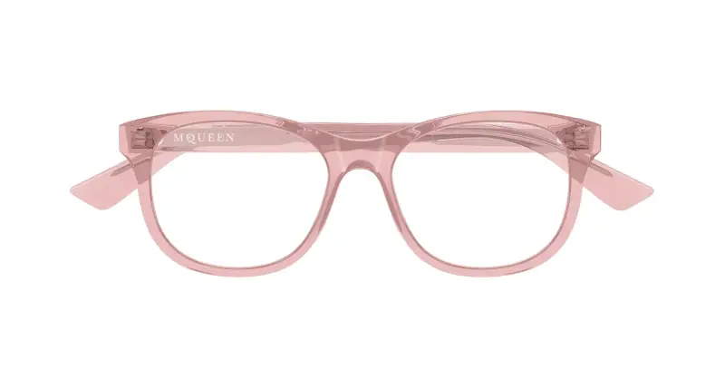 Donna Alexander McQueen AM0568O 010 Montature da vista Acetato Rosa Trasparente Cat Eye miniatura 2