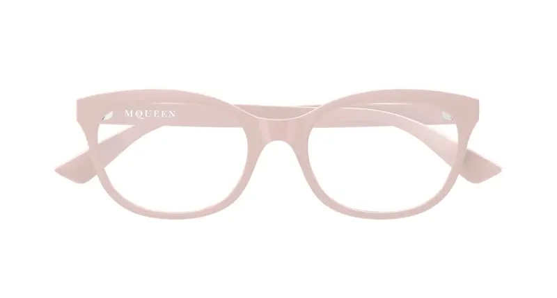 Donna Alexander McQueen AM0569O 003 Montature da vista Acetato Rosa Trasparente Cat Eye miniatura 2