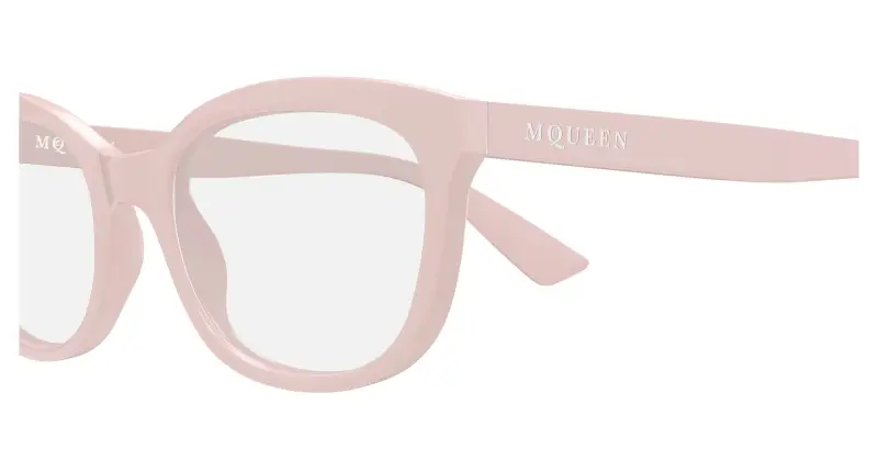 Donna Alexander McQueen AM0569O 003 Montature da vista Acetato Rosa Trasparente Cat Eye miniatura 3