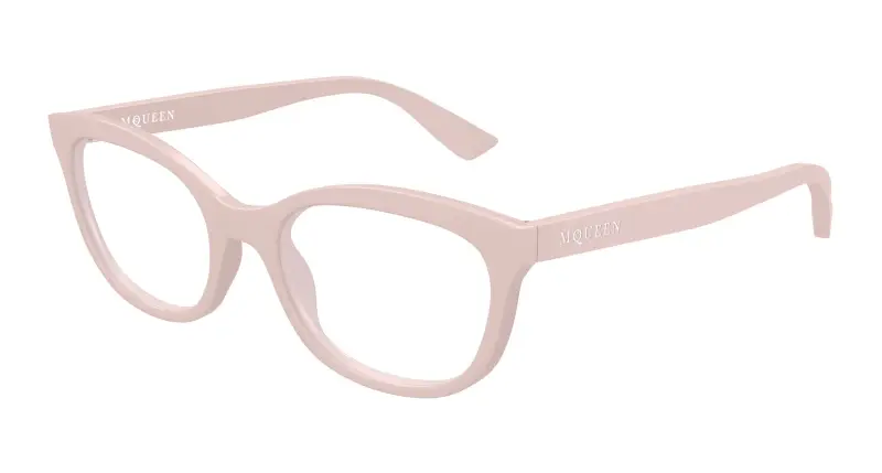 Donna Alexander McQueen AM0569O 003 Montature da vista Acetato Rosa Trasparente Cat Eye