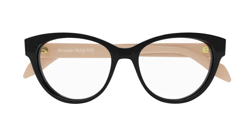 Donna AM0359O 004 Montature da vista Acetato Nero/bianco Cat Eye miniatura 2