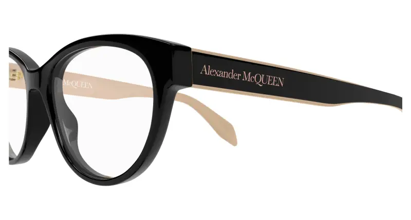 Donna AM0359O 004 Montature da vista Acetato Nero/bianco Cat Eye miniatura 3