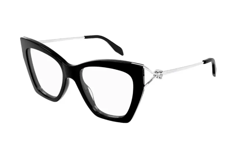 Donna AM0376O 001 Montature da vista Acetato Nero Cat Eye