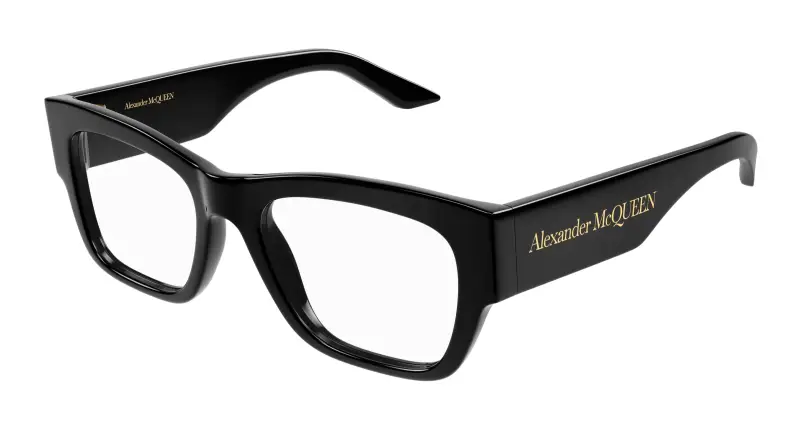 Donna AM0436O 001 Montature da vista Acetato Nero Squadrata