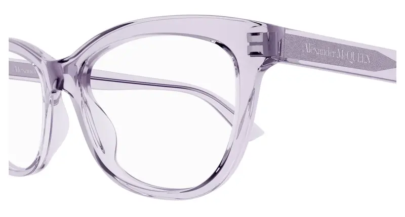 Alexander McQueen Donna AM0461O 005 Montature da vista Acetato Viola Trasparente Cat Eye miniatura 2