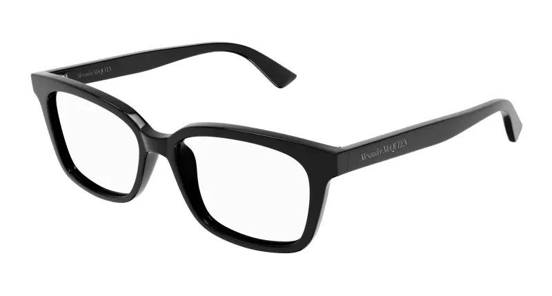 Donna AM0464O 001 Montature da vista Acetato Nero Trasparente Squadrata