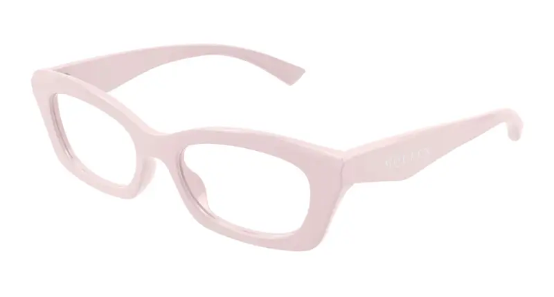 Alexander McQueen Donna AM0474O 005 Montature da vista Acetato Rosa Trasparente Squadrata