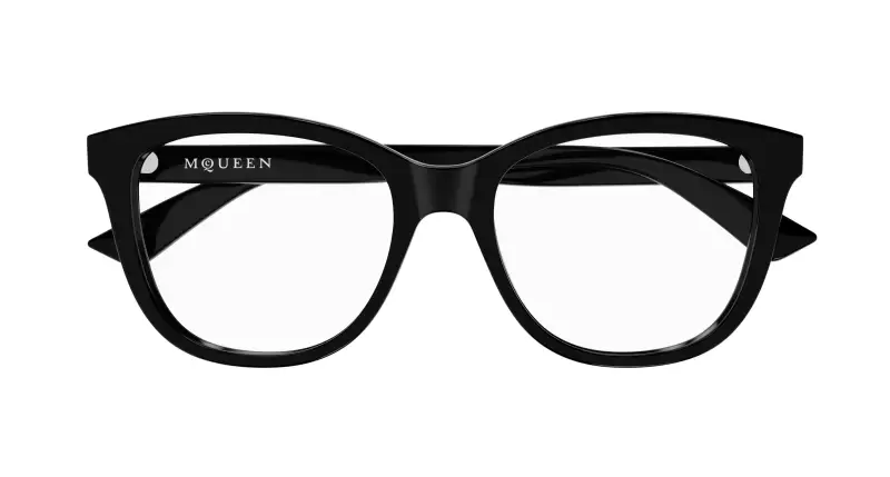 Donna AM0487O 001 Montature da vista Acetato Nero Trasparente Cat Eye miniatura 2