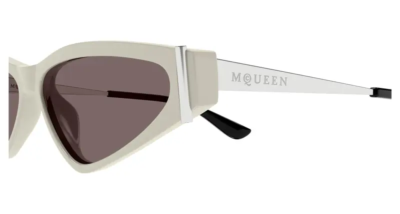 Alexander McQueen Occhiali da sole Donna Bianco 892587 miniatura 2