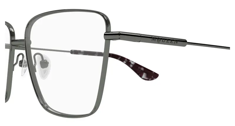 Alexander McQueen Donna AM0503O 003 Montature da vista Metallo Rutenio Trasparente Squadrata miniatura 2