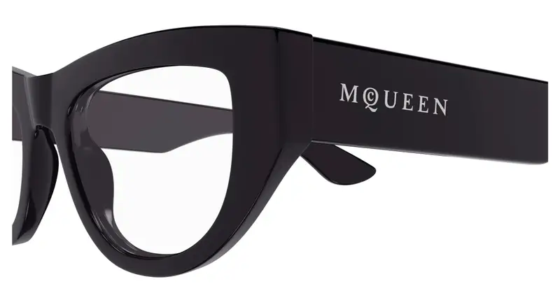 Alexander McQueen Donna AM0512O 004 Montature da vista Acetato Viola Trasparente Cat Eye miniatura 2