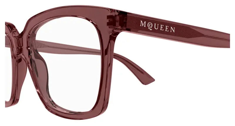 Alexander McQueen Donna AM0513O 004 Montature da vista Acetato Viola Trasparente Cat Eye miniatura 2