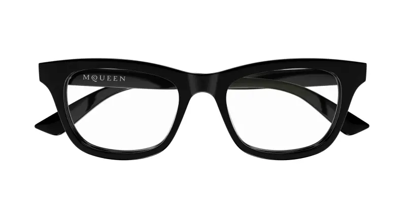 Donna AM0515O 007 Montature da vista Acetato Nero Trasparente Cat Eye miniatura 2