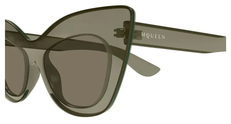 Alexander McQueen Occhiali da sole Donna Verde 892605 miniatura 2