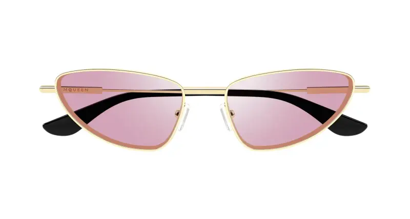 Alexander McQueen Occhiali da sole Donna Oro Rosa 3534048 miniatura 2