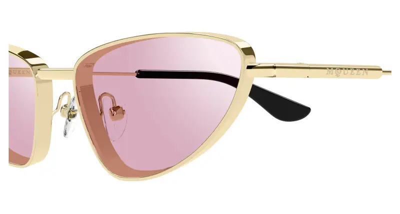 Alexander McQueen Occhiali da sole Donna Oro Rosa 3534048 miniatura 3
