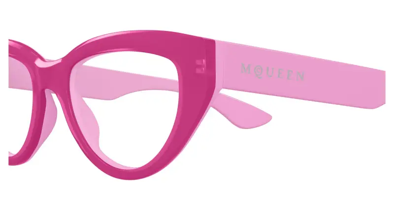 Donna AM0529O 004 Montature da vista Acetato Rosa Trasparente Cat Eye miniatura 3