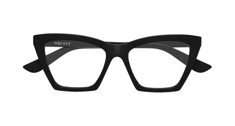 Donna AM0536O 001 Montature da vista Acetato Nero Trasparente Cat Eye miniatura 2