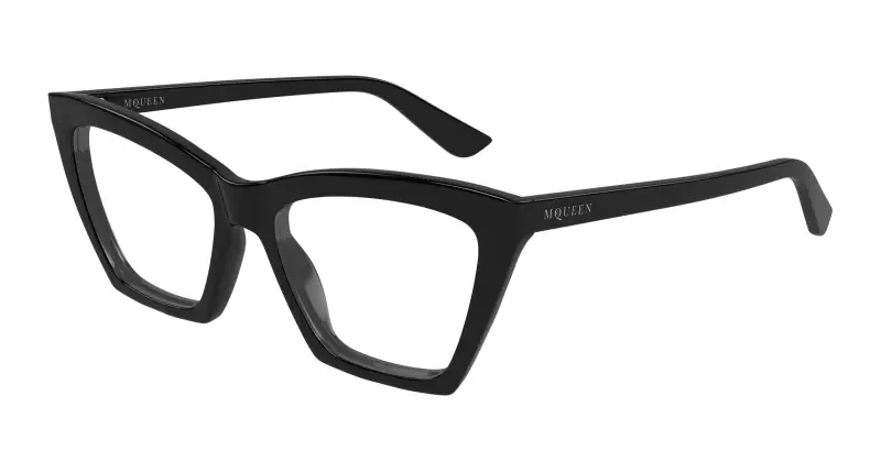Donna AM0536O 001 Montature da vista Acetato Nero Trasparente Cat Eye