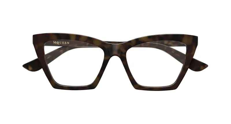 Donna AM0536O 002 Montature da vista Acetato Havana Trasparente Cat Eye miniatura 2