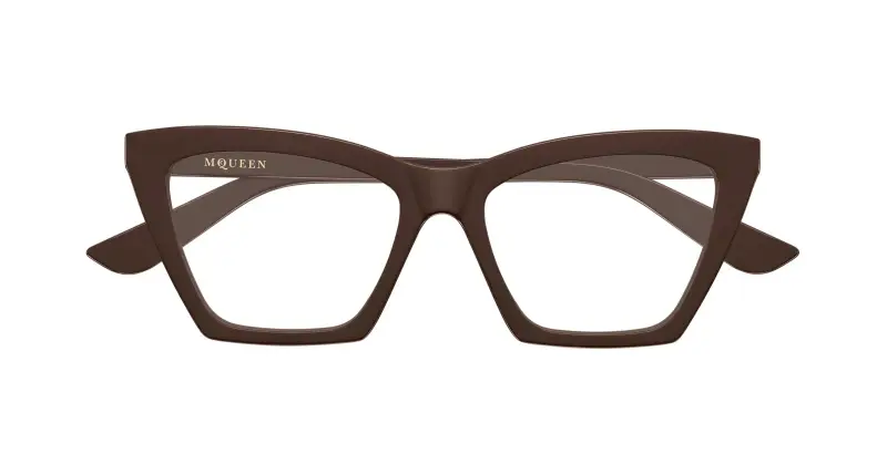 Donna AM0536O 003 Montature da vista Acetato Marrone Trasparente Cat Eye miniatura 2