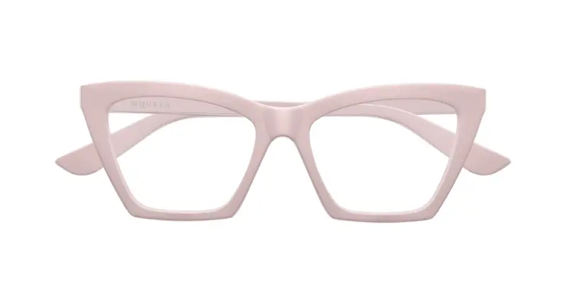 Donna AM0536O 004 Montature da vista Acetato Rosa Trasparente Cat Eye miniatura 2