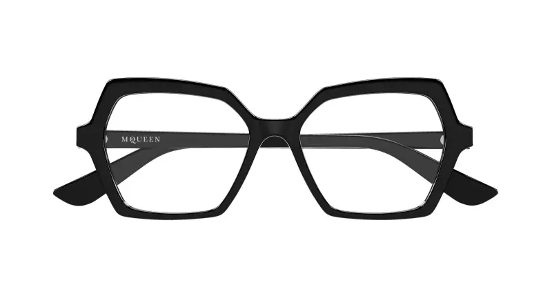 Donna AM0537O 001 Montature da vista Acetato Nero Trasparente Geometrica miniatura 2