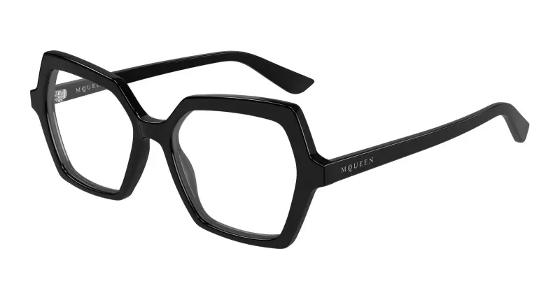 Donna AM0537O 001 Montature da vista Acetato Nero Trasparente Geometrica