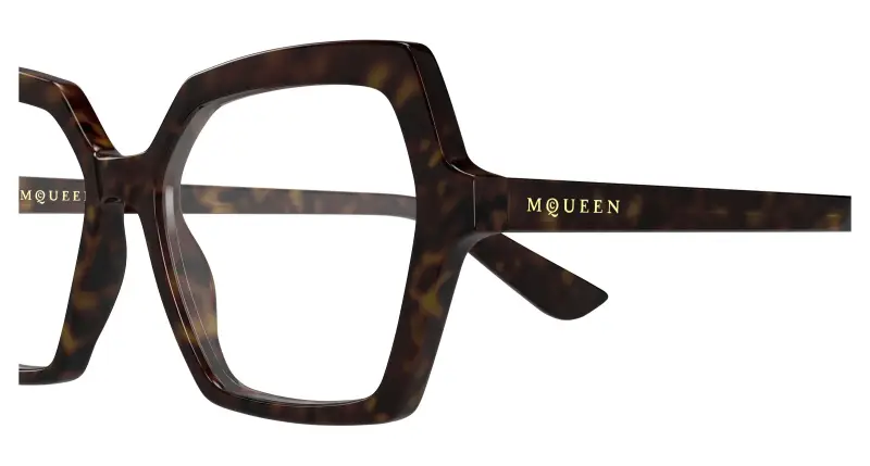 Donna AM0537O 002 Montature da vista Acetato Havana Trasparente Geometrica miniatura 3