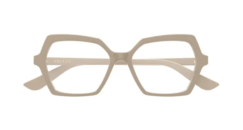 Donna AM0537O 003 Montature da vista Acetato Beige Trasparente Geometrica miniatura 2