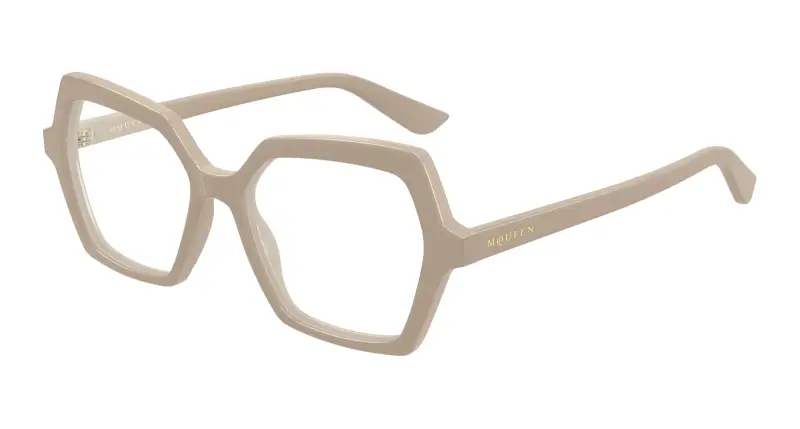 Donna AM0537O 003 Montature da vista Acetato Beige Trasparente Geometrica