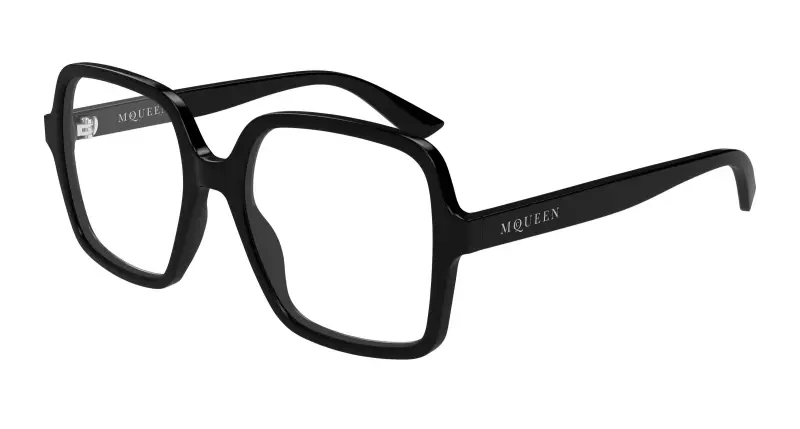 Donna AM0538O 001 Montature da vista Acetato Nero Trasparente Squadrata
