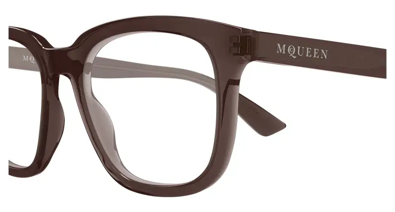 Donna AM0539O 005 Montature da vista Acetato Marrone Trasparente Squadrata miniatura 3