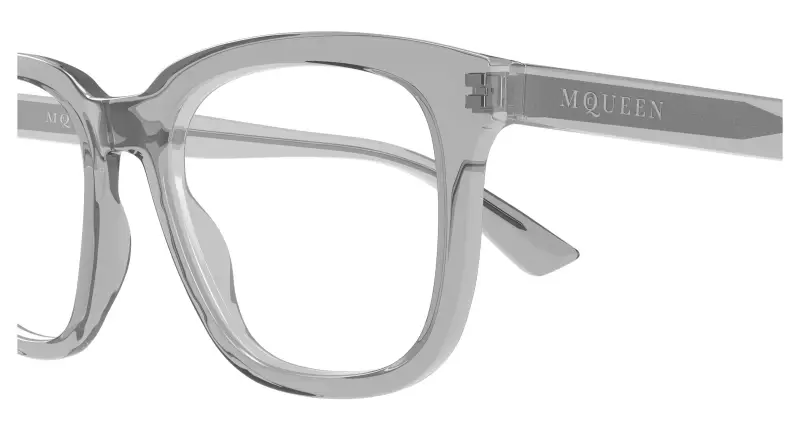 Donna AM0539O 006 Montature da vista Acetato Grigio Trasparente Squadrata miniatura 3