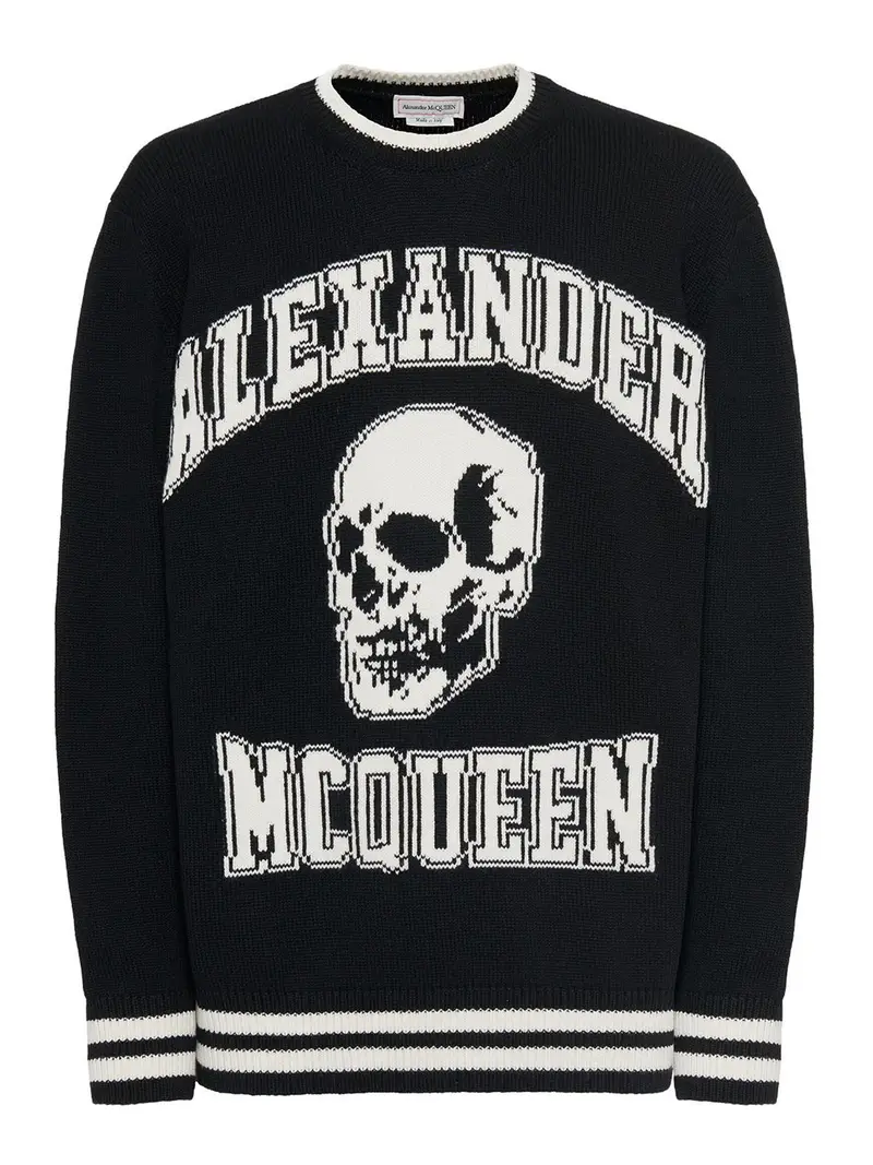 Felpa in cotone biologico con logo Nero